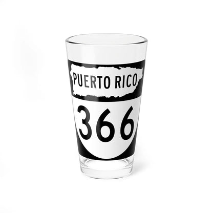 PR old 366 (Puerto Rico) (Road Sign) Pint Glass 16oz 16oz - Go Mug Yourself