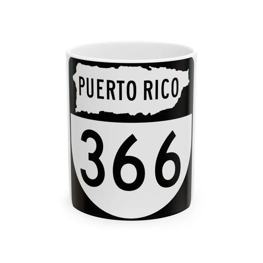 PR old 366 (Puerto Rico) (Road Sign) White Coffee Mug 11oz - Go Mug Yourself