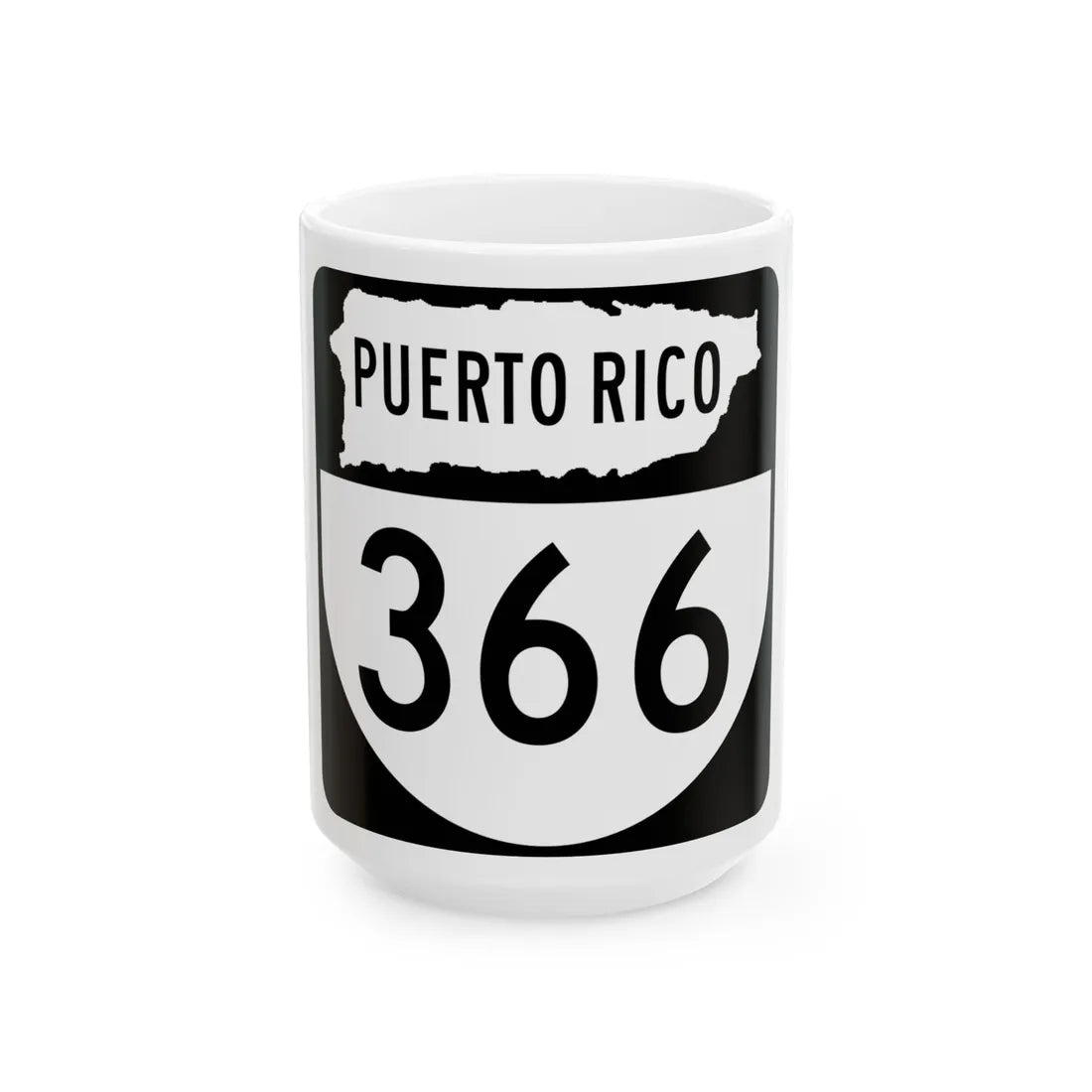 PR old 366 (Puerto Rico) (Road Sign) White Coffee Mug 15oz - Go Mug Yourself