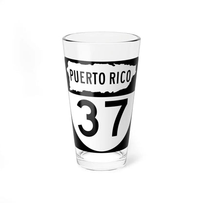 PR old 37 (Puerto Rico) (Road Sign) Pint Glass 16oz - Go Mug Yourself