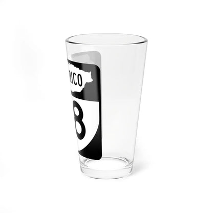 PR old 38 (Puerto Rico) (Road Sign) Pint Glass 16oz - Go Mug Yourself