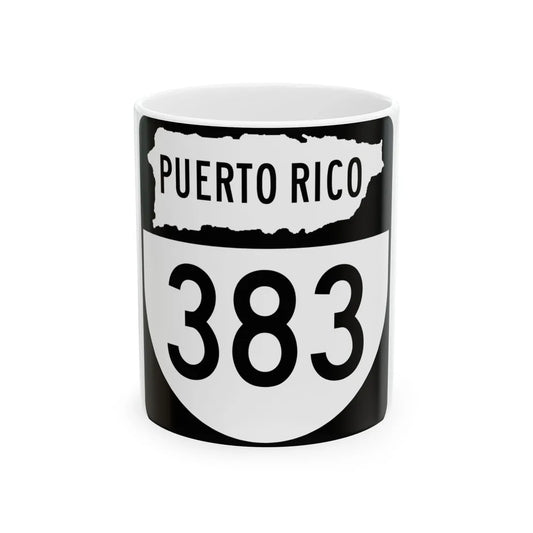 PR old 383 (Puerto Rico) (Road Sign) White Coffee Mug 11oz - Go Mug Yourself