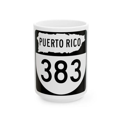 PR old 383 (Puerto Rico) (Road Sign) White Coffee Mug 15oz - Go Mug Yourself