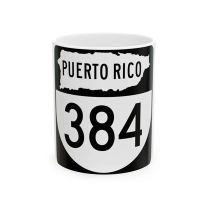 PR old 384 (Puerto Rico) (Road Sign) White Coffee Mug 11oz - Go Mug Yourself