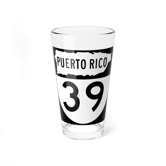 PR old 39 (Puerto Rico) (Road Sign) Pint Glass 16oz 16oz - Go Mug Yourself