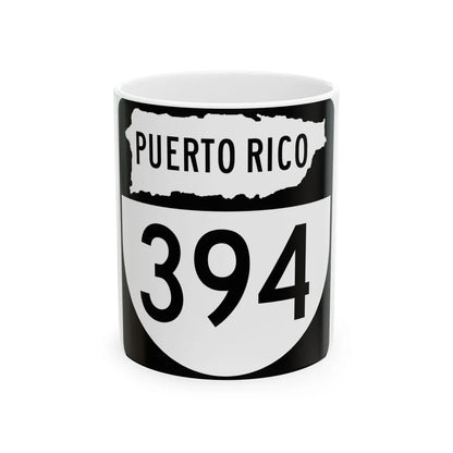 PR old 394 (Puerto Rico) (Road Sign) White Coffee Mug 11oz - Go Mug Yourself