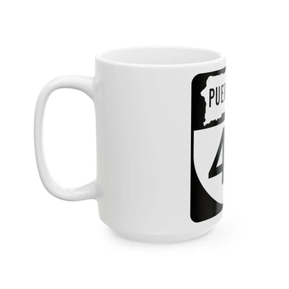 PR old 40 (Puerto Rico) (Road Sign) White Coffee Mug - Go Mug Yourself