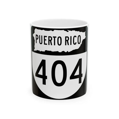 PR old 404 (Puerto Rico) (Road Sign) White Coffee Mug 11oz - Go Mug Yourself