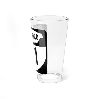 PR old 41 (Puerto Rico) (Road Sign) Pint Glass 16oz - Go Mug Yourself