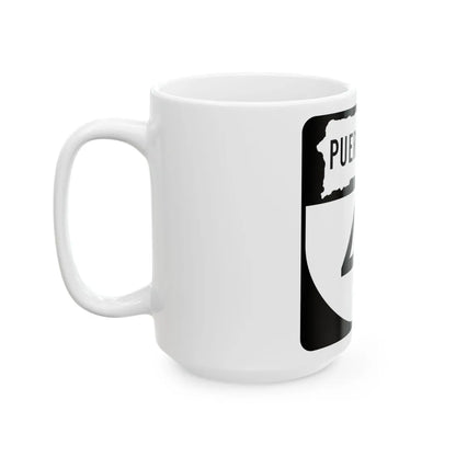 PR old 41 (Puerto Rico) (Road Sign) White Coffee Mug - Go Mug Yourself
