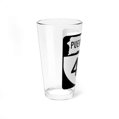 PR old 413 (Puerto Rico) (Road Sign) Pint Glass 16oz - Go Mug Yourself