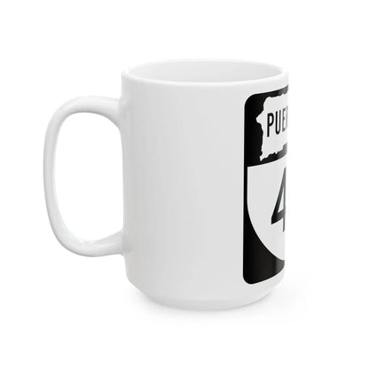 PR old 413 (Puerto Rico) (Road Sign) White Coffee Mug - Go Mug Yourself