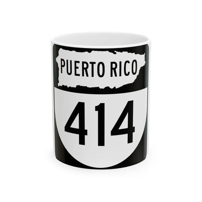 PR old 414 (Puerto Rico) (Road Sign) White Coffee Mug 11oz - Go Mug Yourself