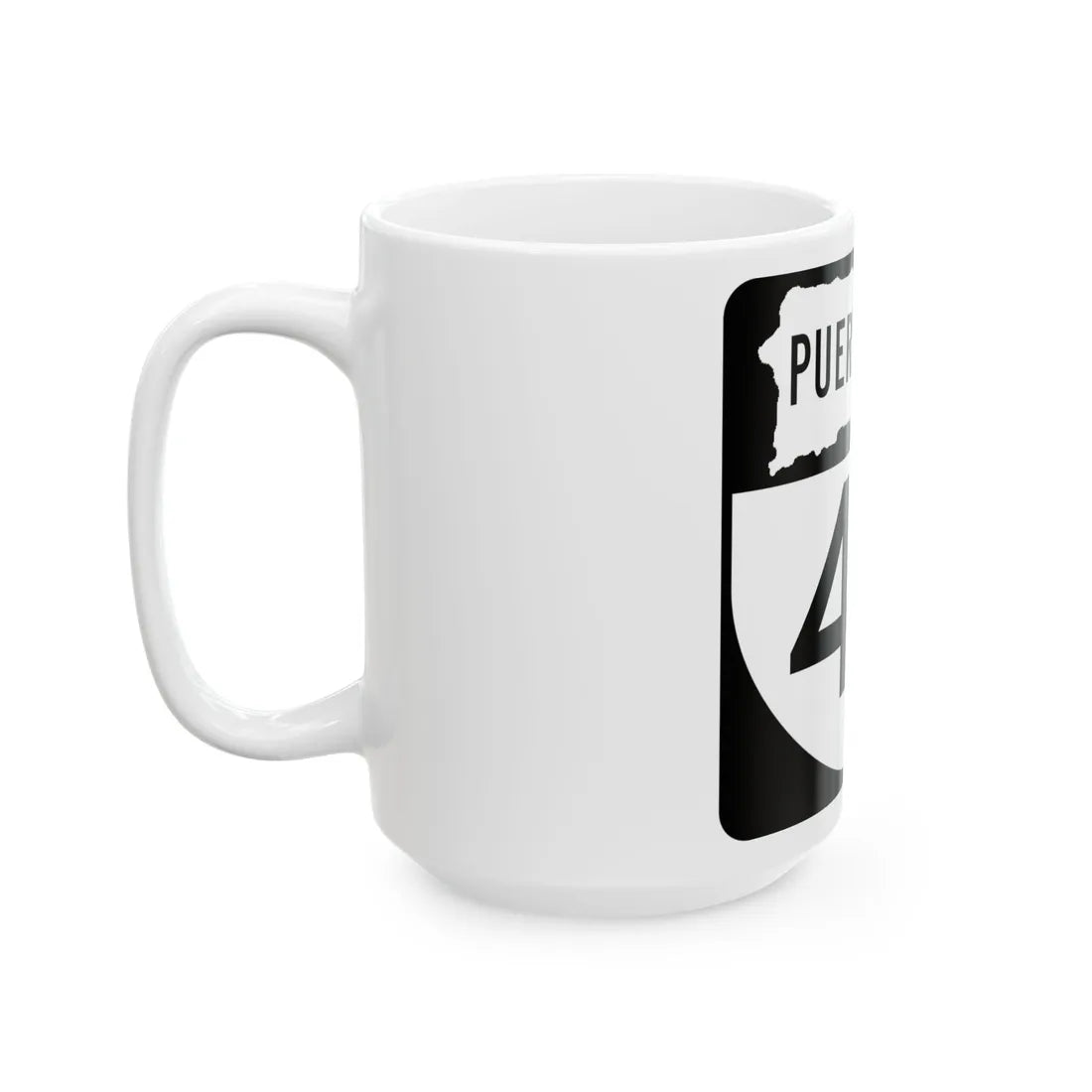 PR old 42 (Puerto Rico) (Road Sign) White Coffee Mug - Go Mug Yourself