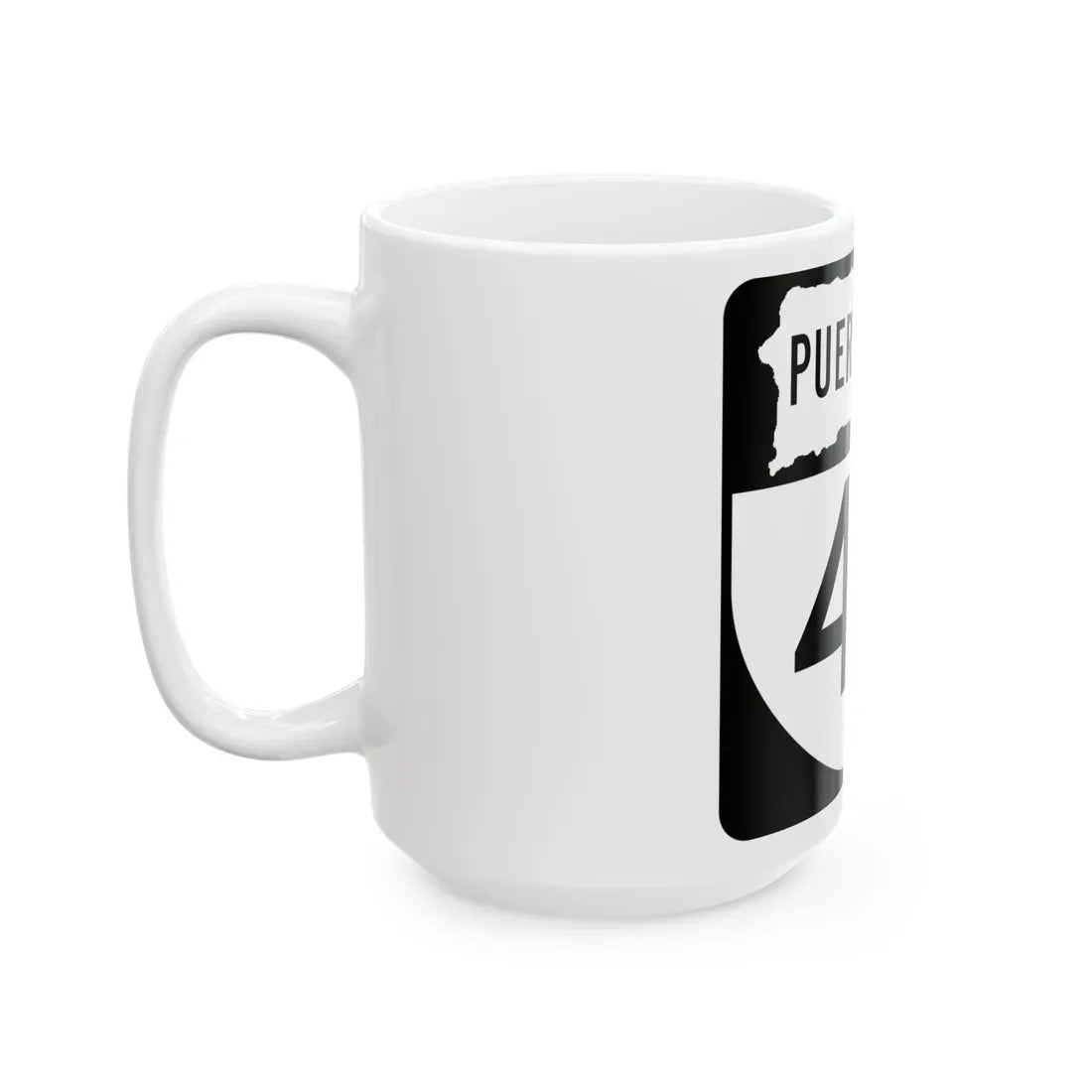 PR old 47 (Puerto Rico) (Road Sign) White Coffee Mug - Go Mug Yourself