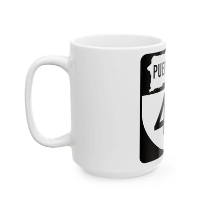 PR old 47 (Puerto Rico) (Road Sign) White Coffee Mug - Go Mug Yourself