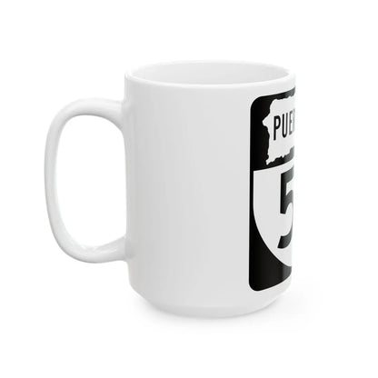 PR old 52 (Puerto Rico) (Road Sign) White Coffee Mug - Go Mug Yourself