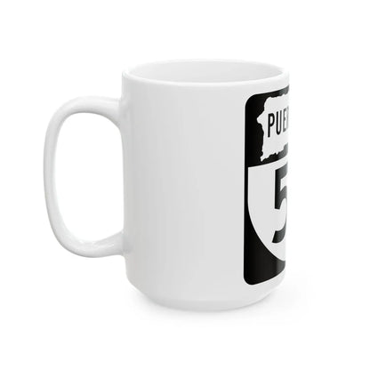 PR old 53 (Puerto Rico) (Road Sign) White Coffee Mug - Go Mug Yourself
