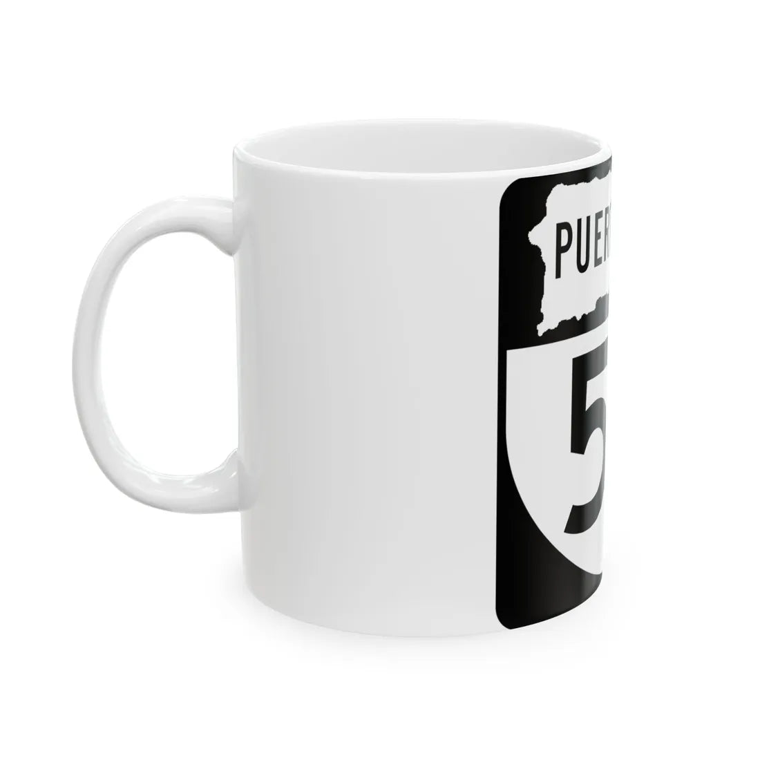 PR old 54 (Puerto Rico) (Road Sign) White Coffee Mug - Go Mug Yourself