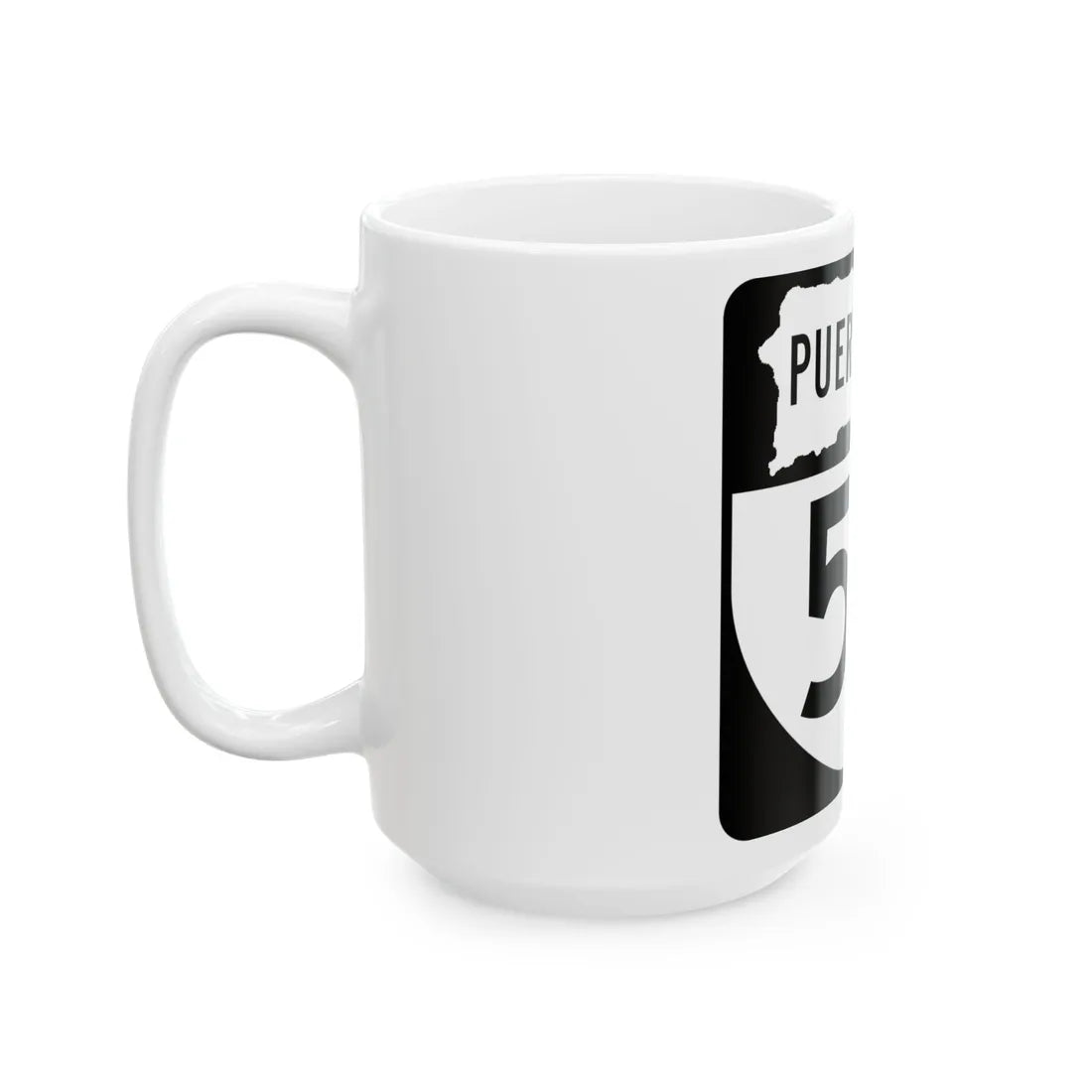PR old 54 (Puerto Rico) (Road Sign) White Coffee Mug - Go Mug Yourself