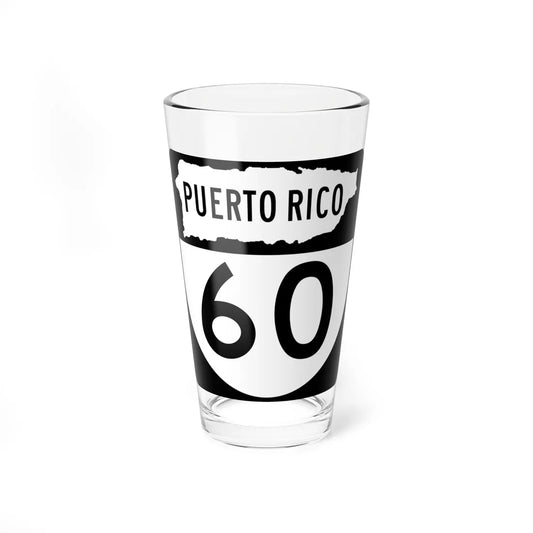 PR old 60 (Puerto Rico) (Road Sign) Pint Glass 16oz 16oz - Go Mug Yourself