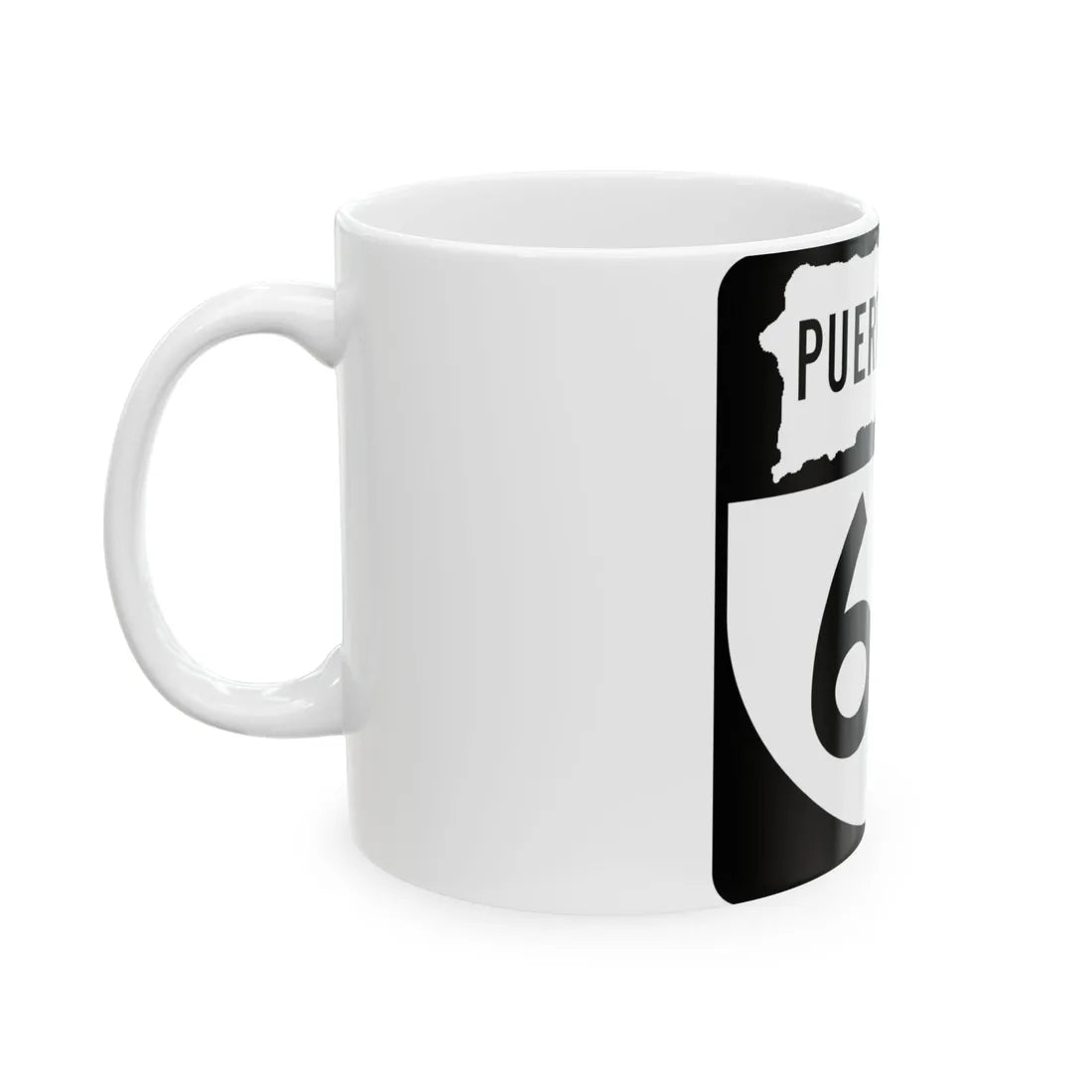 PR old 64 (Puerto Rico) (Road Sign) White Coffee Mug - Go Mug Yourself