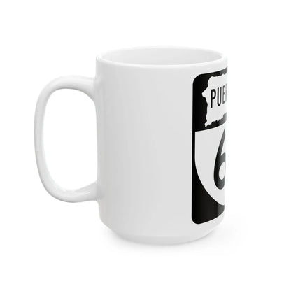 PR old 66 (Puerto Rico) (Road Sign) White Coffee Mug - Go Mug Yourself