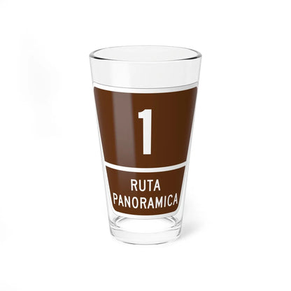 PR old scenic route 1 (Puerto Rico) (Road Sign) Pint Glass 16oz 16oz - Go Mug Yourself