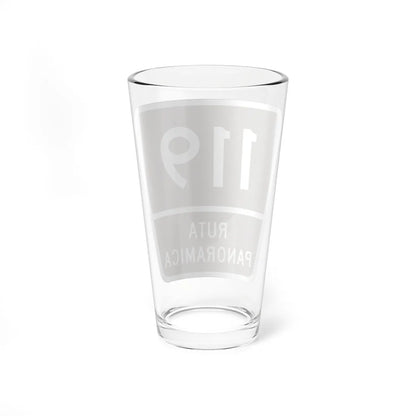 PR old scenic route 119 (Puerto Rico) (Road Sign) Pint Glass 16oz - Go Mug Yourself