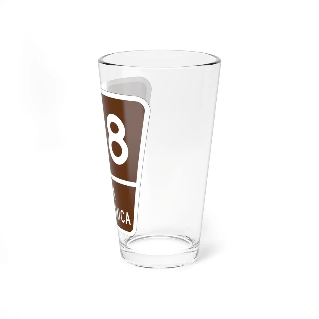 PR old scenic route 128 (Puerto Rico) (Road Sign) Pint Glass 16oz - Go Mug Yourself