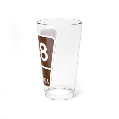 PR old scenic route 128 (Puerto Rico) (Road Sign) Pint Glass 16oz - Go Mug Yourself