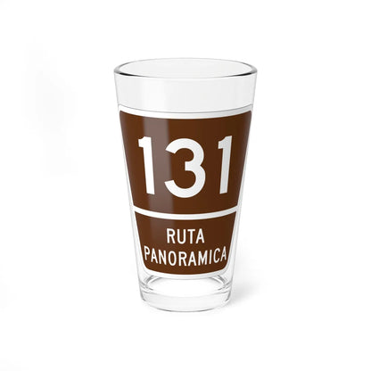 PR old scenic route 131 (Puerto Rico) (Road Sign) Pint Glass 16oz - Go Mug Yourself