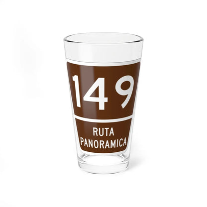 PR old scenic route 149 (Puerto Rico) (Road Sign) Pint Glass 16oz 16oz - Go Mug Yourself