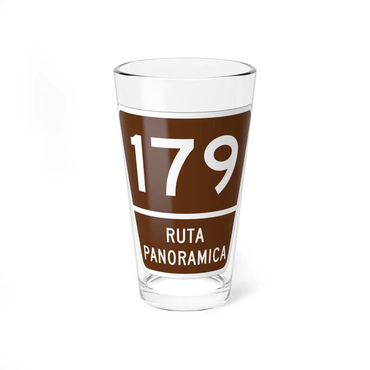 PR old scenic route 179 (Puerto Rico) (Road Sign) Pint Glass 16oz 16oz - Go Mug Yourself
