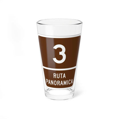 PR old scenic route 3 (Puerto Rico) (Road Sign) Pint Glass 16oz 16oz - Go Mug Yourself