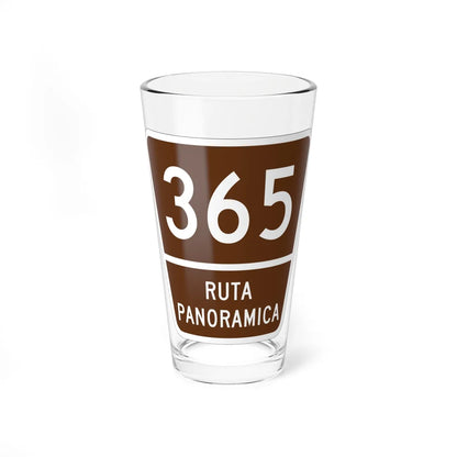 PR old scenic route 365 (Puerto Rico) (Road Sign) Pint Glass 16oz 16oz - Go Mug Yourself