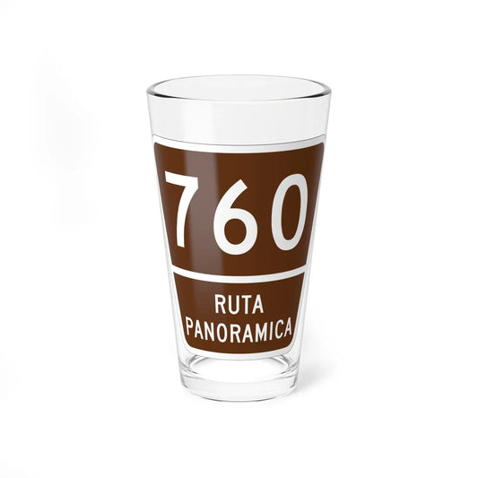 PR old scenic route 760 (Puerto Rico) (Road Sign) Pint Glass 16oz 16oz - Go Mug Yourself