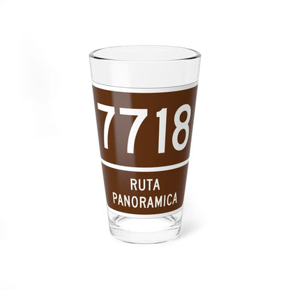 PR old scenic route 7718 (Puerto Rico) (Road Sign) Pint Glass 16oz 16oz - Go Mug Yourself