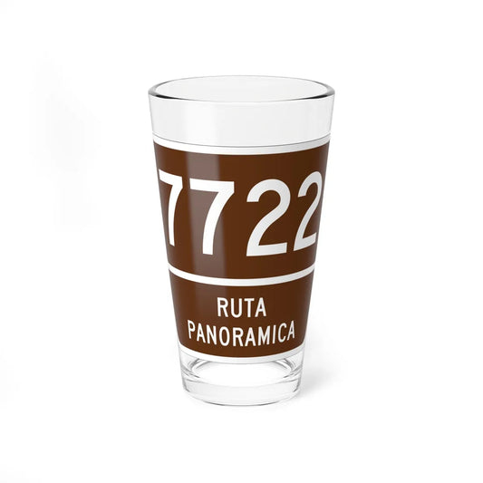 PR old scenic route 7722 (Puerto Rico) (Road Sign) Pint Glass 16oz 16oz - Go Mug Yourself