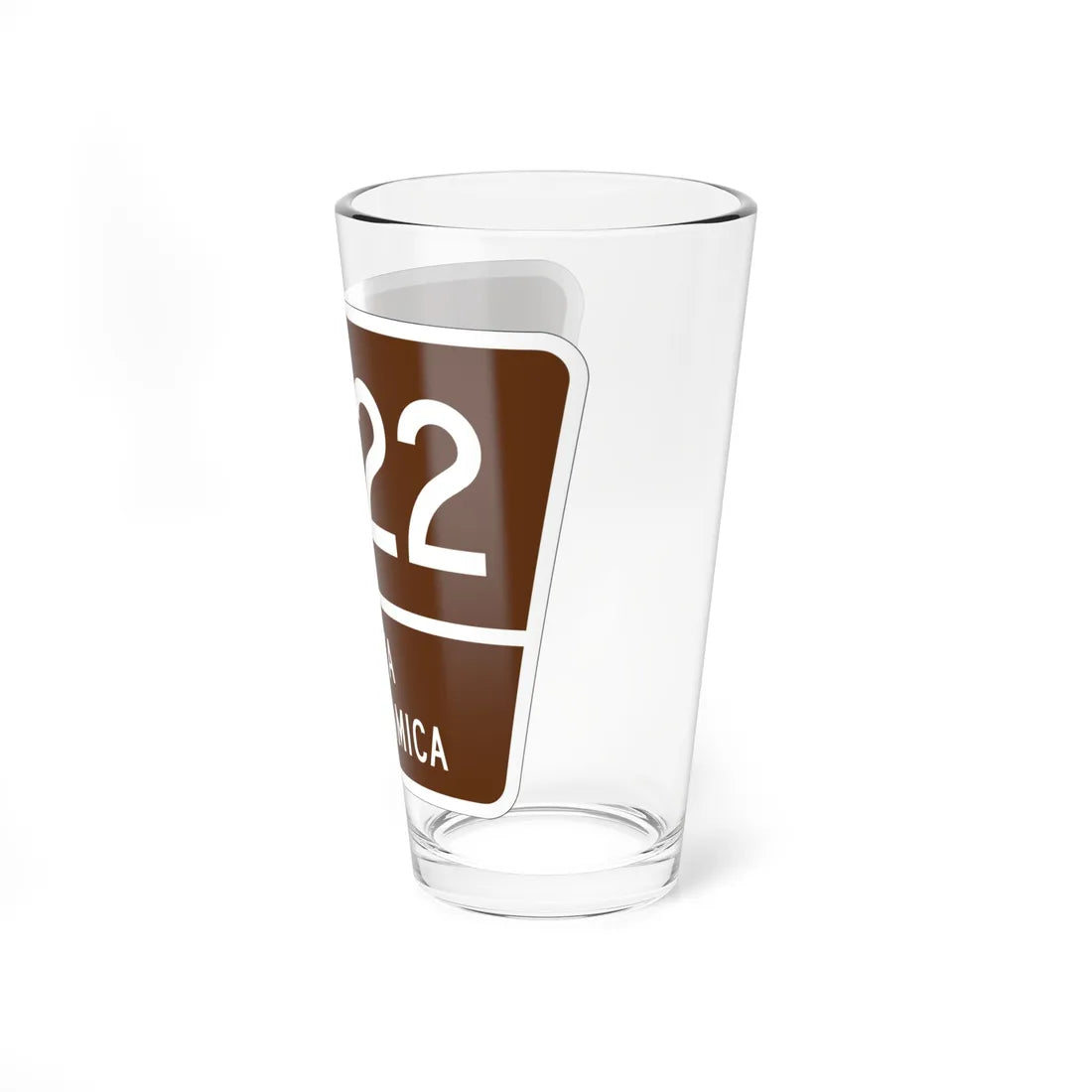 PR old scenic route 7722 (Puerto Rico) (Road Sign) Pint Glass 16oz - Go Mug Yourself