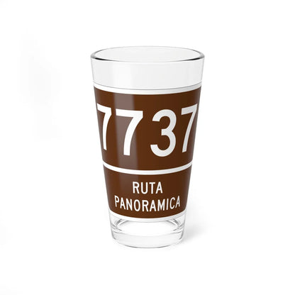 PR old scenic route 7737 (Puerto Rico) (Road Sign) Pint Glass 16oz 16oz - Go Mug Yourself