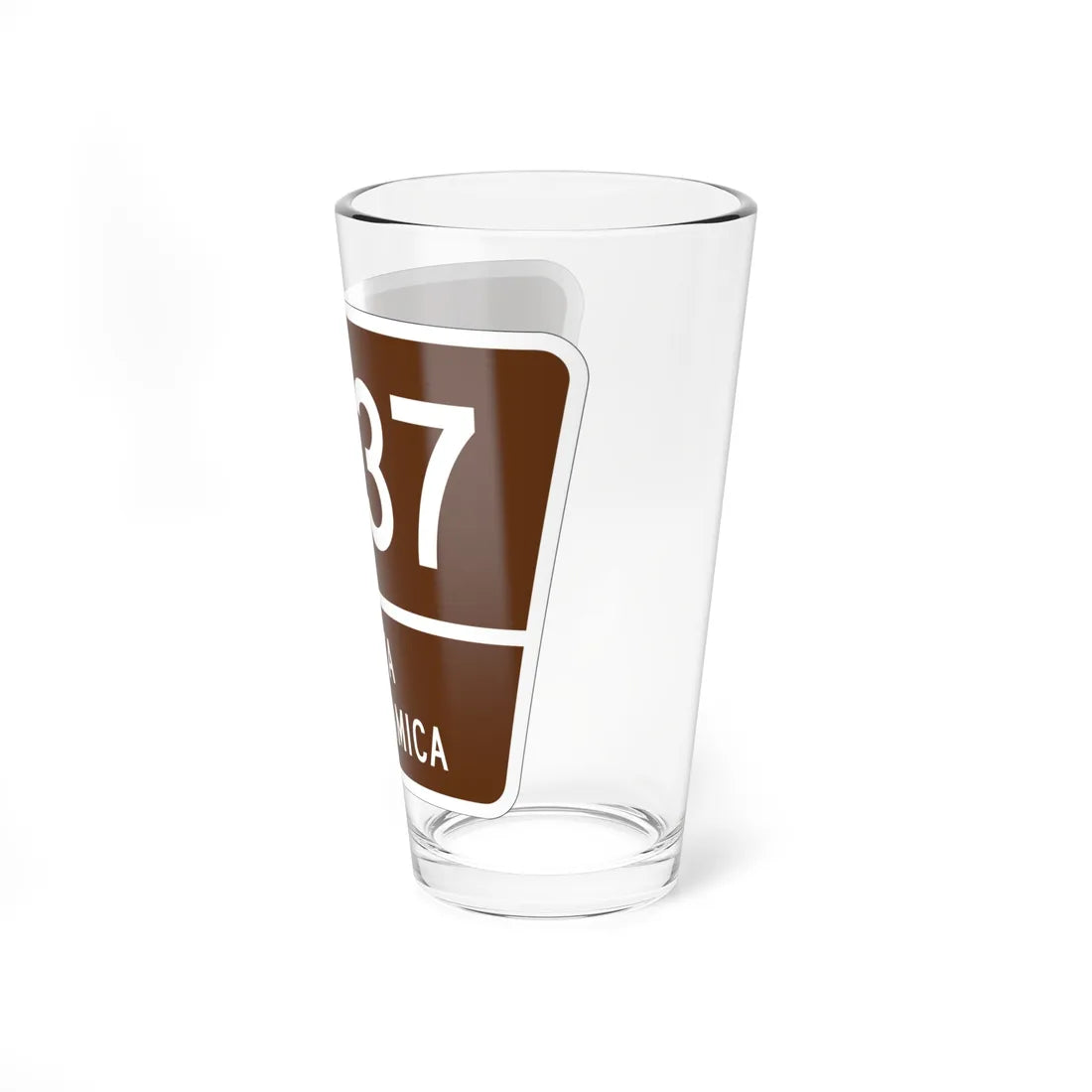PR old scenic route 7737 (Puerto Rico) (Road Sign) Pint Glass 16oz - Go Mug Yourself