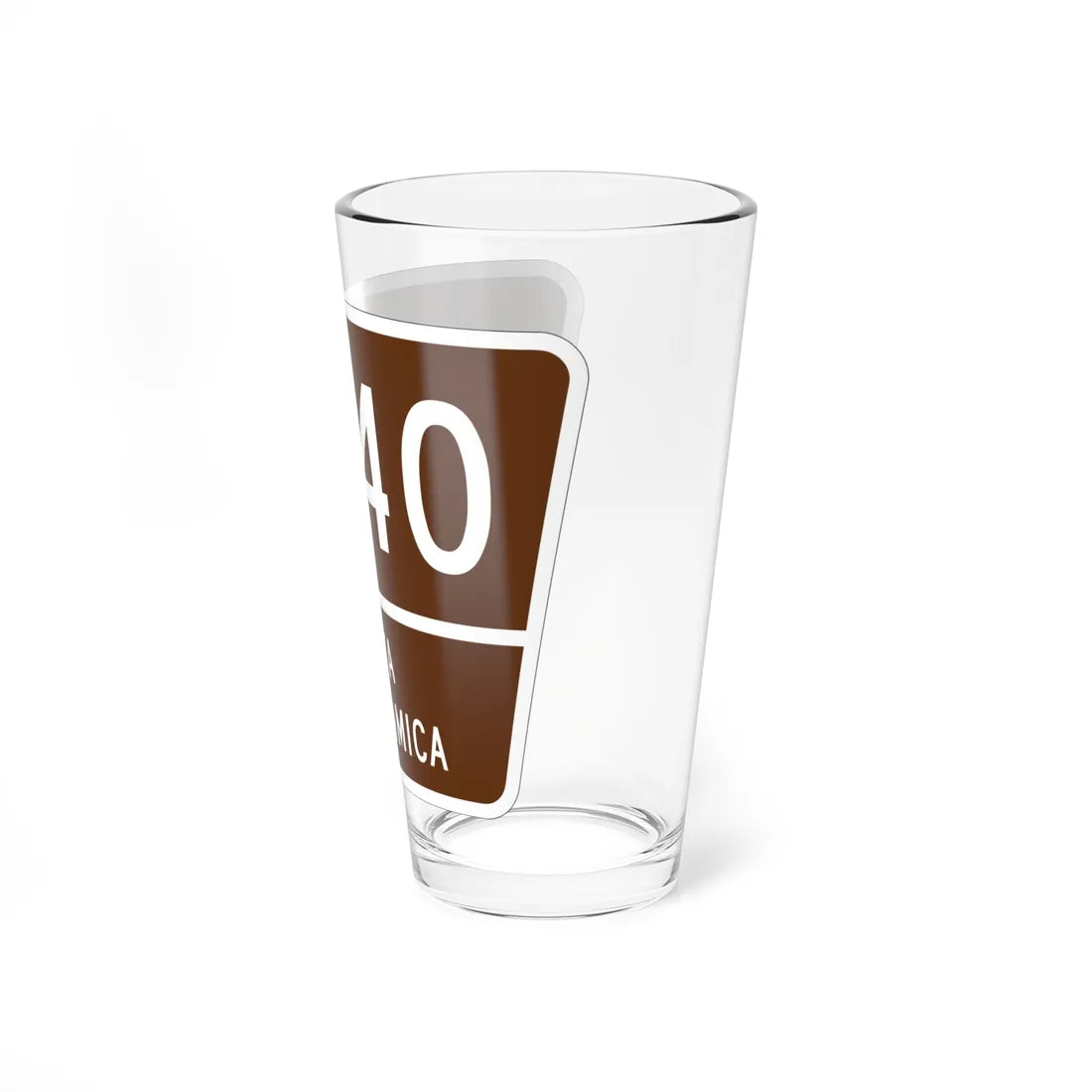 PR old scenic route 7740 (Puerto Rico) (Road Sign) Pint Glass 16oz - Go Mug Yourself