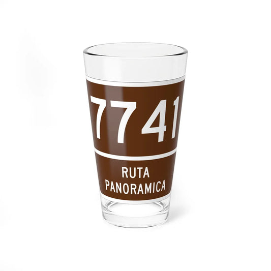 PR old scenic route 7741 (Puerto Rico) (Road Sign) Pint Glass 16oz 16oz - Go Mug Yourself