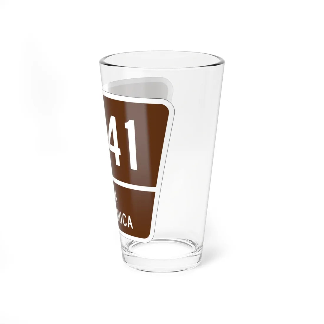 PR old scenic route 7741 (Puerto Rico) (Road Sign) Pint Glass 16oz - Go Mug Yourself