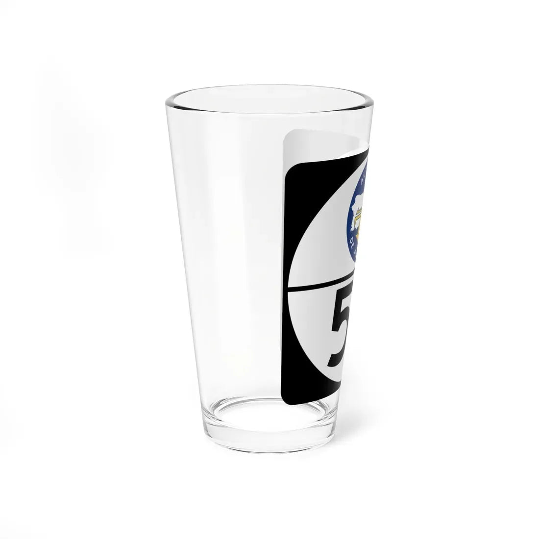 PR old toll road 53 (Puerto Rico) (Road Sign) Pint Glass 16oz - Go Mug Yourself