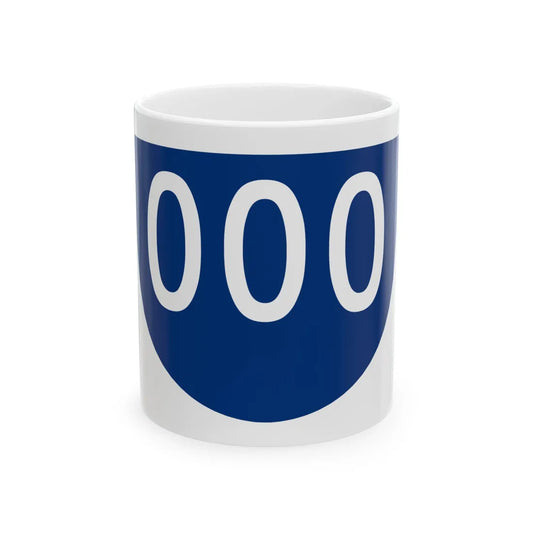 PR primary 000 (Puerto Rico) (Road Sign) White Coffee Mug 11oz - Go Mug Yourself