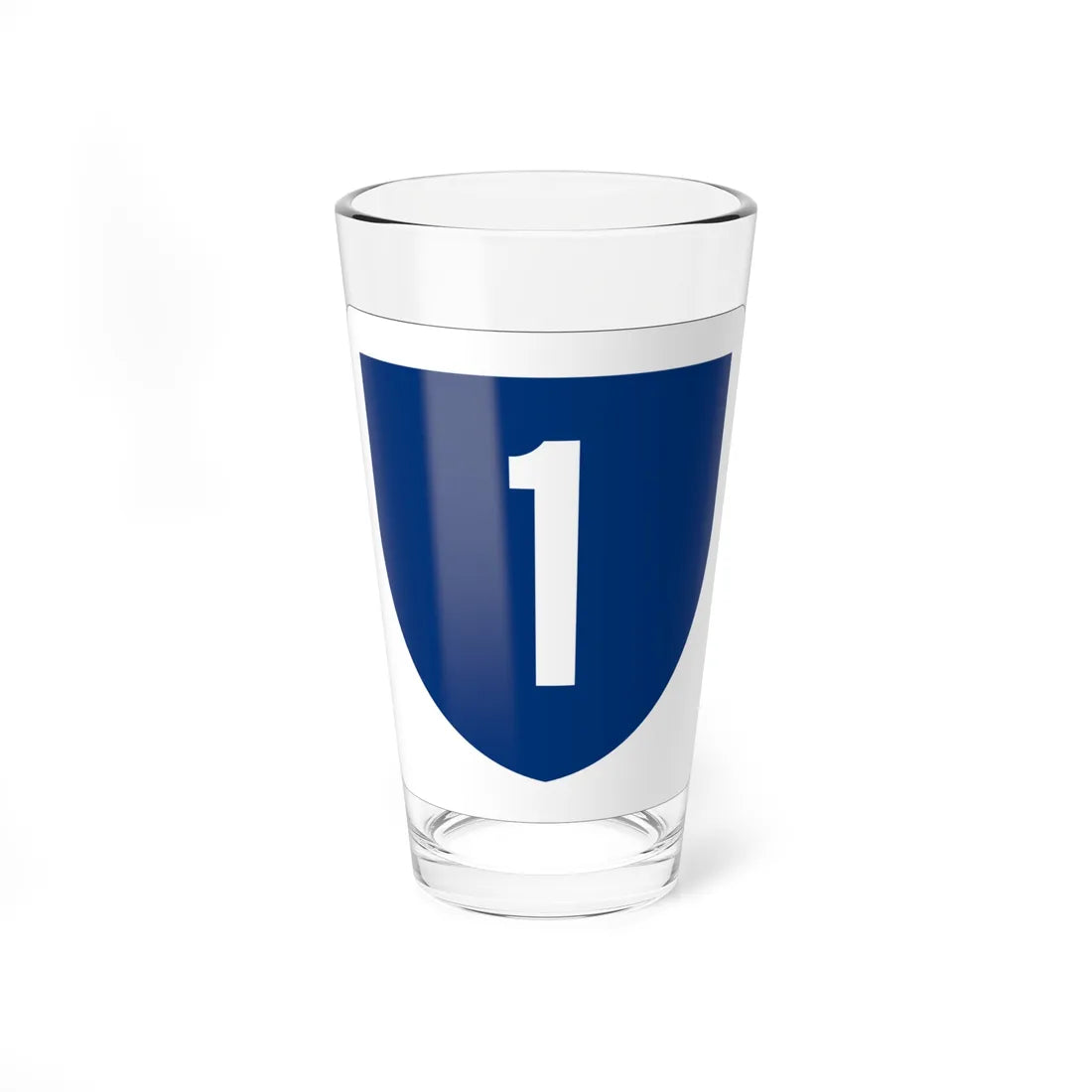 PR primary 1 (Puerto Rico) (Road Sign) Pint Glass 16oz 16oz - Go Mug Yourself