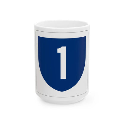 PR primary 1 (Puerto Rico) (Road Sign) White Coffee Mug 15oz - Go Mug Yourself