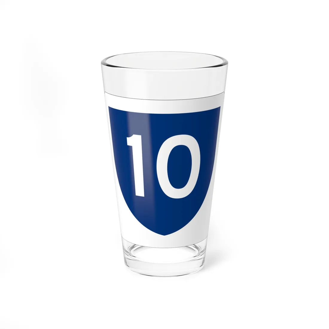 PR primary 10 (Puerto Rico) (Road Sign) Pint Glass 16oz 16oz - Go Mug Yourself